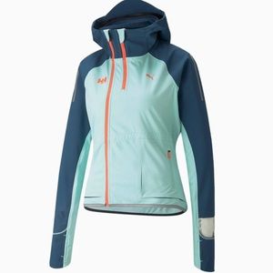 Puma Helly Hansen X Full Zip Running Jacket Womens Blue  Athletic Outerwear